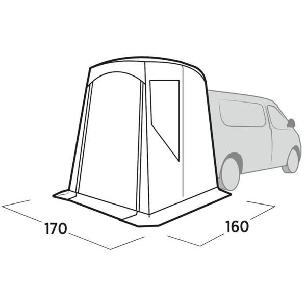 Easy Camp Heckzelt Krossbu Mini (grau, für Mini-Vans, Modell 2025)